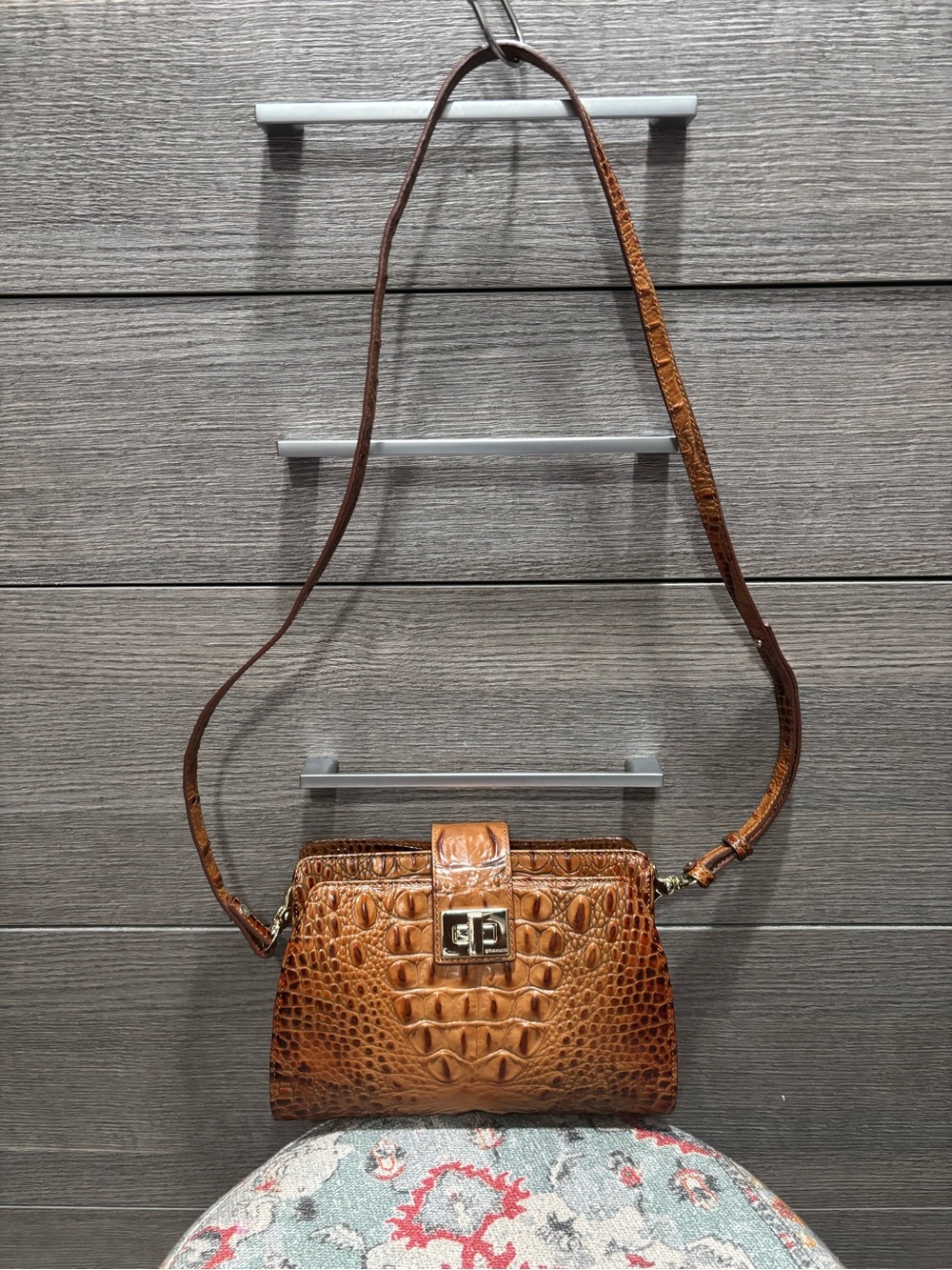 Brahmin Alena Leather Crossbody Bag - Excellent Condition (Pecan Melbourne)